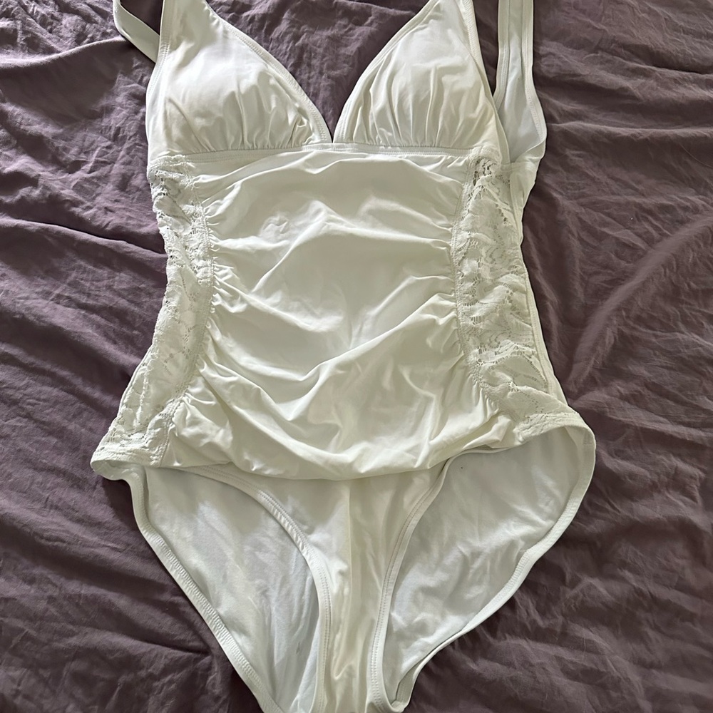 Tommy Bahama White One Piece Swimsuit with matching cover-up